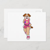 Hond aan het Rennen Briefkaart (Voorkant / Achterkant)