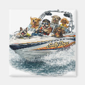 Hond aan het varen magneet (Voorkant)