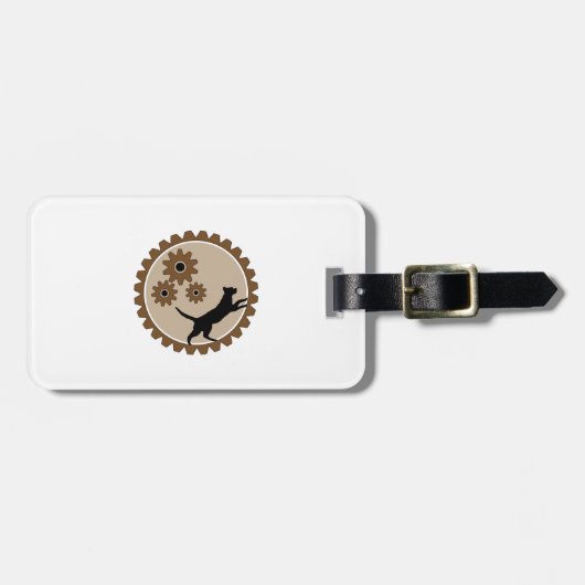 Hond aangedreven kooi met wielen bagagelabel (Voorkant horizontaal)