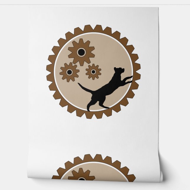 Hond aangedreven kooi met wielen behang (Afrollen)