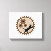 Hond aangedreven kooi met wielen canvas afdruk (Voorkant)