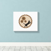 Hond aangedreven kooi met wielen canvas afdruk (Insitu (Houten vloer))