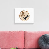 Hond aangedreven kooi met wielen canvas afdruk (Insitu (Woonkamer))
