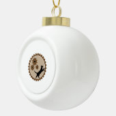 Hond aangedreven kooi met wielen keramische bal ornament (Rechts)