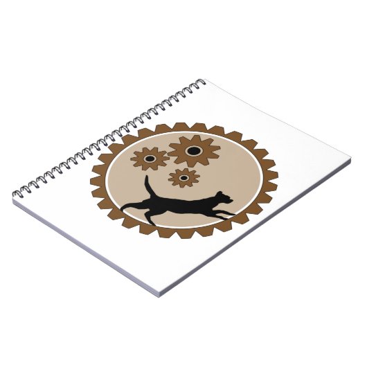 Hond aangedreven kooi met wielen notitieboek (Linkerzijde)