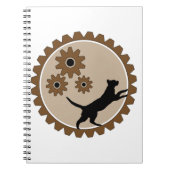 Hond aangedreven kooi met wielen notitieboek (Voorkant)