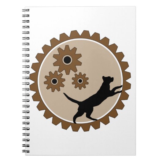 Hond aangedreven kooi met wielen notitieboek (Voorkant)