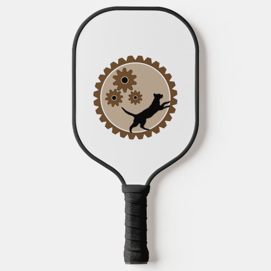 Hond aangedreven kooi met wielen pickleball paddle (Voorkant)