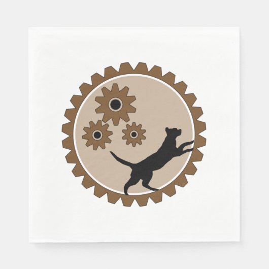 Hond aangedreven kooi met wielen servet (Voorkant)