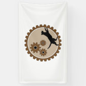 Hond aangedreven kooi met wielen spandoek (Verticaal)