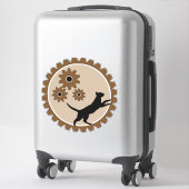 Hond aangedreven kooi met wielen sticker (Koffer)