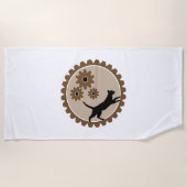 Hond aangedreven kooi met wielen strandlaken (Voorkant)