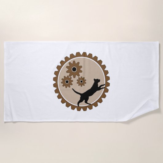 Hond aangedreven kooi met wielen strandlaken (Voorkant)