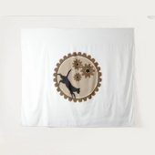 Hond aangedreven kooi met wielen wandkleed (Voorkant (horizontaal))