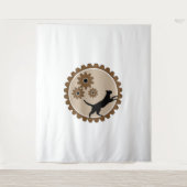 Hond aangedreven kooi met wielen wandkleed (Voorkant)