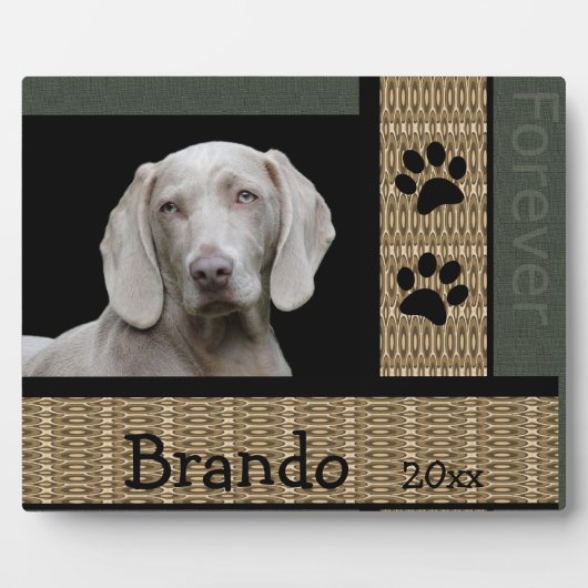 Hond aangepaste foto fotoplaat (Voorkant)