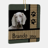 Hond aangepaste foto  keramisch ornament (Rechts)