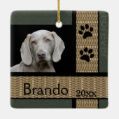 Hond aangepaste foto  keramisch ornament (Achterkant)