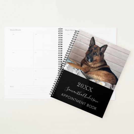 Hond aangepaste foto zwart wit planner (Display)