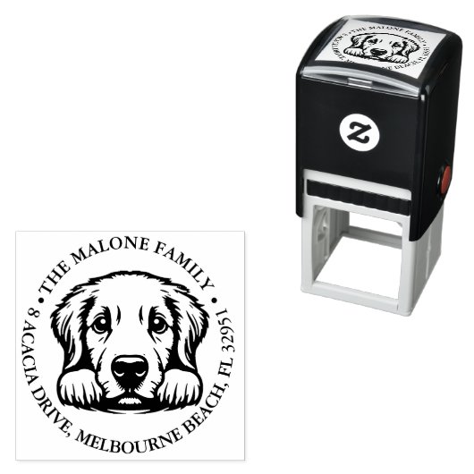 Hond aangepaste gepersonaliseerde thema  zelfinktende stempel (In situ)