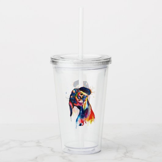 Hond Acryl Drinkbeker (Voorkant)