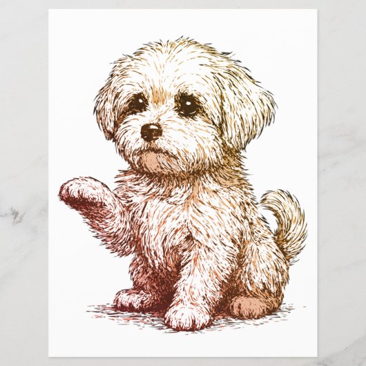 Hond adopteer Flyer Sjabloon Afscheurbaar (Achterkant)