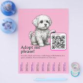 Hond adopteer Flyer Sjabloon Afscheurbaar (Enkel)