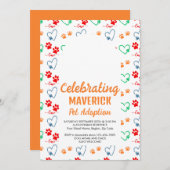  hond adoptie partij kaart (Voorkant / Achterkant)