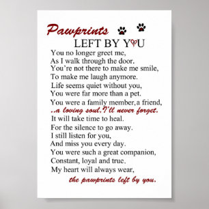 Hond Afscheid, Voor Altijd In Mijn Hart Poster