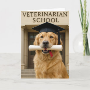 Hond Afstuderen van veterinaire school Kaart