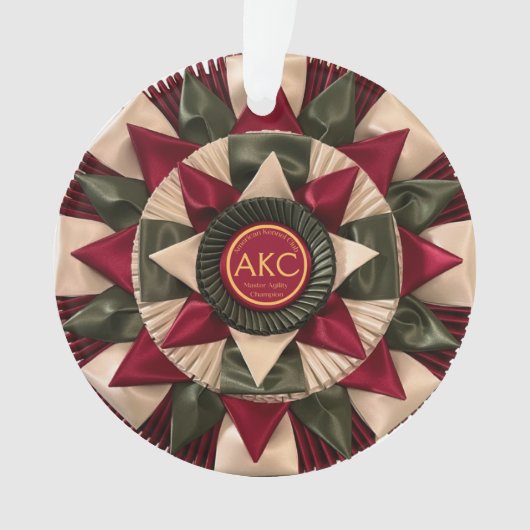 Hond Agility Custom MACH Ribbon Acryl Kerstmis Ornament (voorkant)