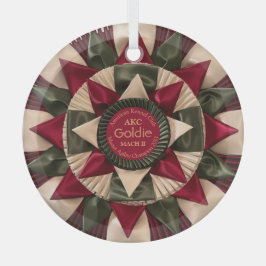 Hond Agility Custom MACH Ribbon Kerstmis Glas Ornament