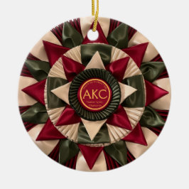Hond Agility Custom MACH Ribbon Kerstmis Keramisch Ornament