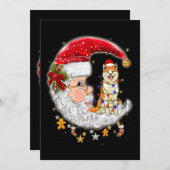 Hond Akita met kerstmuts kerstboom lichten Kaart (Voorkant / Achterkant)