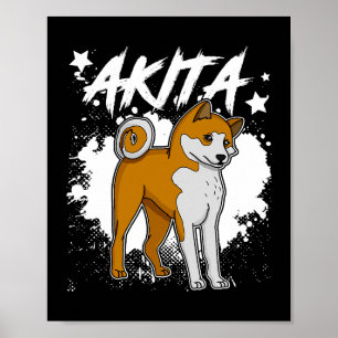 Hond Akita moeder hond gezegden fokker 33 Poster
