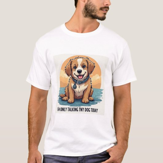 Hond alleen vibes t-shirt (Voorkant)