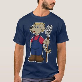 Hond als Boer met Rake Pet T-shirt