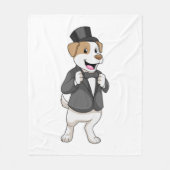 Hond als bruidegom met lint fleece deken (Voorkant)