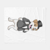 Hond als bruidegom met lint fleece deken (Voorkant (Horizontaal))