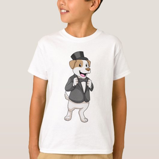 Hond als bruidegom met lint t-shirt (Voorkant)