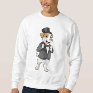 Hond als bruidegom met lint trui