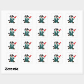 Hond als bruidegom met pak en stropdas vierkante sticker (Vel)