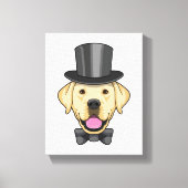 Hond als bruidegom met strik canvas afdruk (Voorkant)