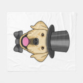 Hond als bruidegom met strik fleece deken (Voorkant (Horizontaal))