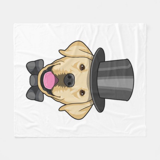 Hond als bruidegom met strik fleece deken (Voorkant (Horizontaal))