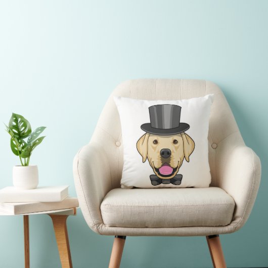 Hond als bruidegom met strik kussen (Stoel)