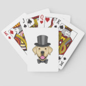 Hond als bruidegom met strik pokerkaarten (Achterkant)