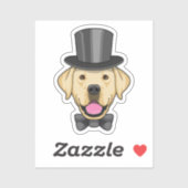 Hond als bruidegom met strik sticker (Vel)