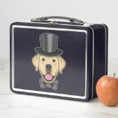 Hond als bruin met hoed (In situ)