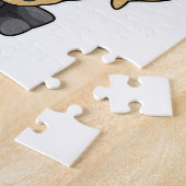 Hond als bruin met hoed legpuzzel (Zijkant)